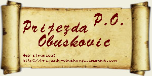 Prijezda Obušković vizit kartica